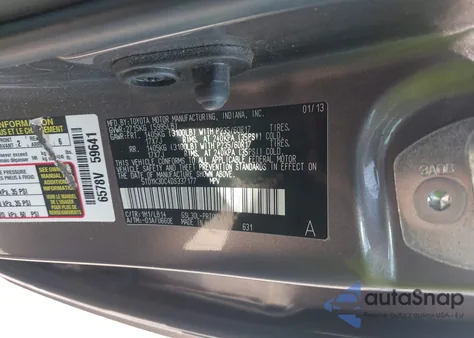 2013 Toyota Sienna Xle V6 8 Passenger из США, поврежденный, VIN 5TDYK3DC4DS337177